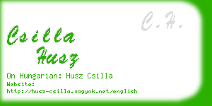 csilla husz business card